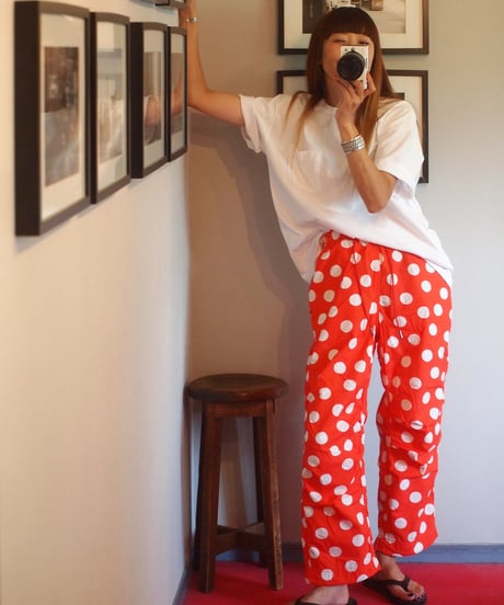 "IMPRESTORE" Polka Dot Trousers/Shorts[RED]