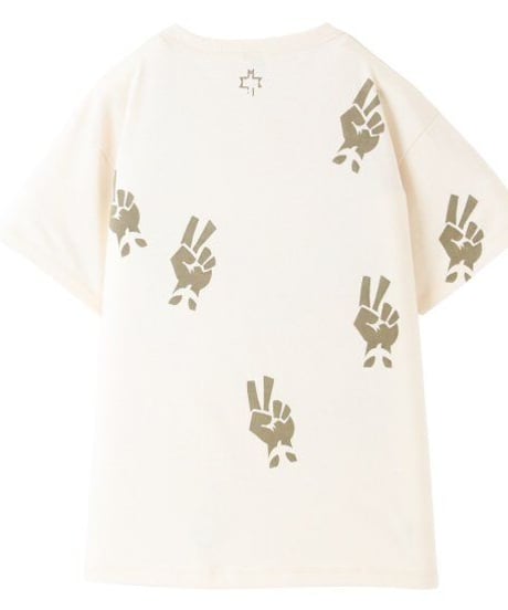 "S.O.S. from Texas"×"CONTINUUM"[Peace Fingers] Short Sleeve Crew Tee