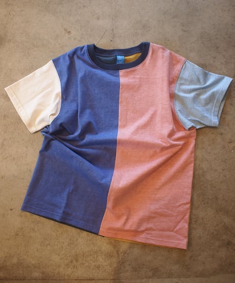 "GOOD ON" Short Sleeve Color Block Tee