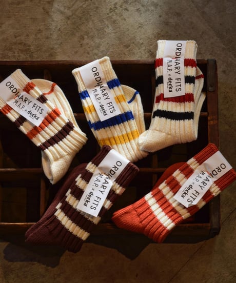"decka Quality socks" by ORDINARY FITS "M.A.P" Socks[Stripe]