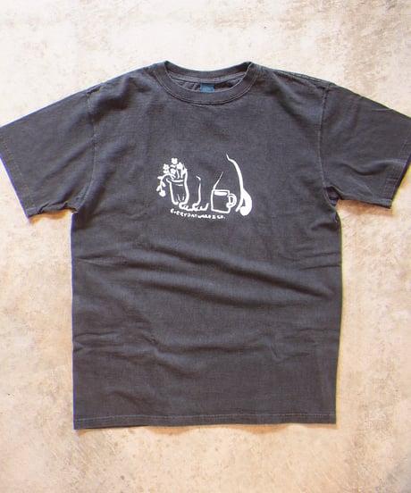 "GOOD ON"Daily With Cat Short Sleeve Tee