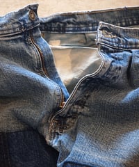 "SUNNY SIDE UP" Re Denim Painter Pants