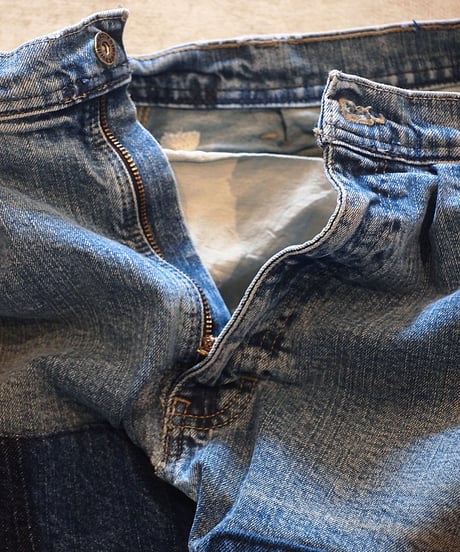 "SUNNY SIDE UP" Re Denim Painter Pants