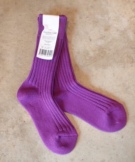 "SHOWATABE ORGANIC" Organic Ribbed Socks/Long