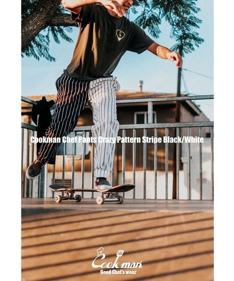 "COOKMAN" Chef Pants[Crazy Pattern Stripe]