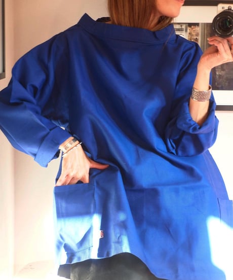 Restock&New!!"NEWLYN SMOCKS" Drill Round Neck Smock