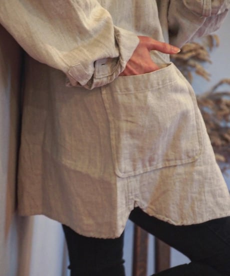 "MODEM DESIGN" Cotton×Linen Long Sleeve Shirts