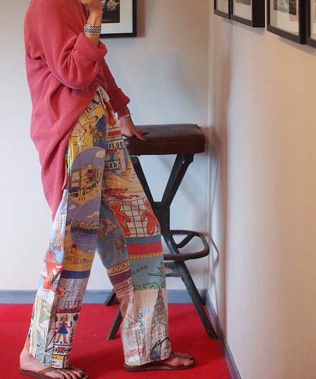 "Mr.RemakeMan."Vintage Tapestry Remake Easy Pants.③[Size:2(M)]
