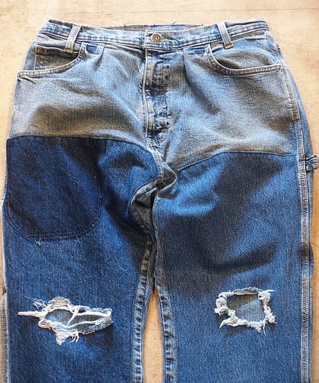 "SUNNY SIDE UP" Re Denim Painter Pants