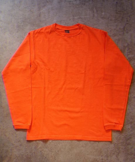 "GOOD ON"Long Sleeve Crew T-Shirts[P-ORANGE]