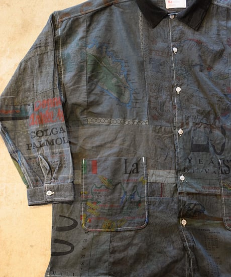 "Mr Remake man"Used Tapestry Remake Shirts[Size:3(L)]