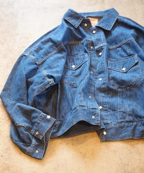 "IMPRESTORE"6.5oz Denim Western Short Jacket「LORRAINE」