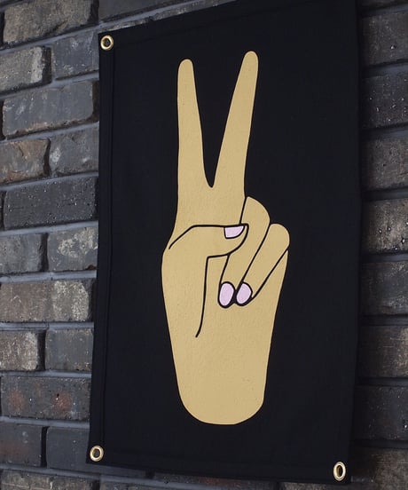 "OXFORD PENNANT"PEACE SIGN Camp Flag