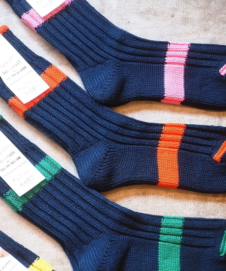 "SHOWATABE" by BRU NA BOINNE Denim Style Two-Tone Socks