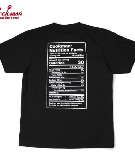 "COOKMAN" Short Sleeve Tee[Nutrition Facts]