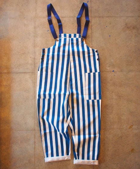 "COOKMAN" Fisherman's Bib Overall[Stripe/NAVY]