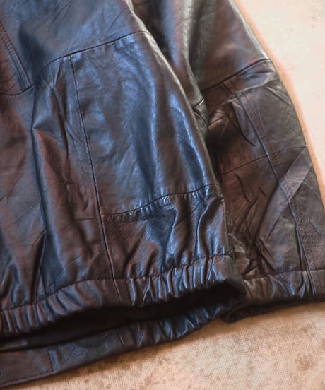 "MODEM DESIGN"Reproduct Leather Blouson