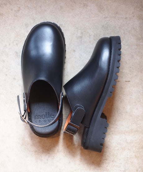 "MOLLE SHOES" Engineer Sandal[Black Leather]