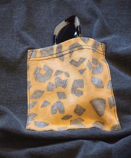 "KOUHEI TERAI" 柿渋弁柄染 Leopard Pocket SS Tee