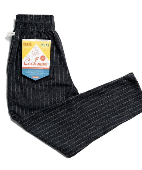 "COOKMAN" Chef Pants Wool Mix Stripe