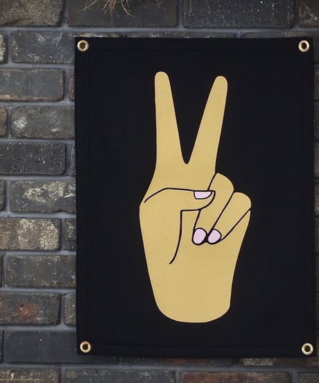 "OXFORD PENNANT"PEACE SIGN Camp Flag