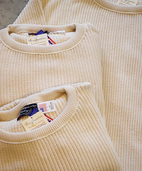 "BINGHAMTON Knitting Company" Shaker Pullover