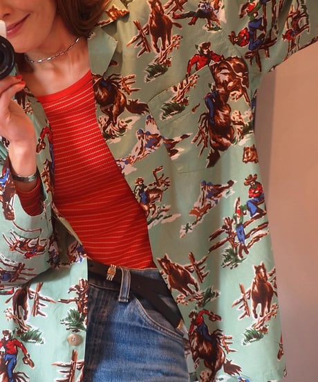 "TOWN CRAFT"PAJAMA PRINTED JACKET