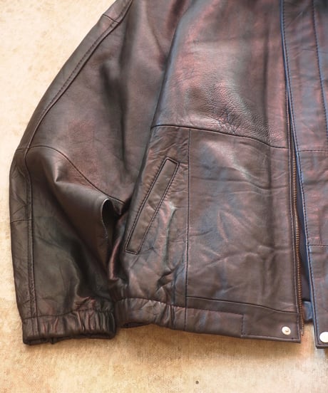"MODEM DESIGN"Reproduct Leather Blouson
