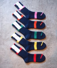 "SHOWATABE" by BRU NA BOINNE Denim Style Two-Tone Socks