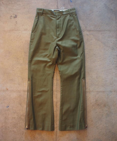 "RUMBLE RED"Military Flare Pants