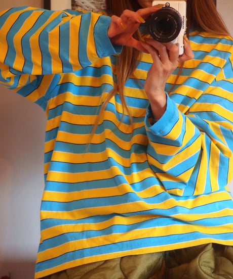 "IMPRESTORE"Border Rib Long Tee