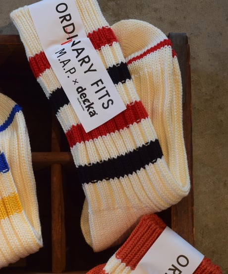 "decka Quality socks" by ORDINARY FITS "M.A.P" Socks[Stripe]