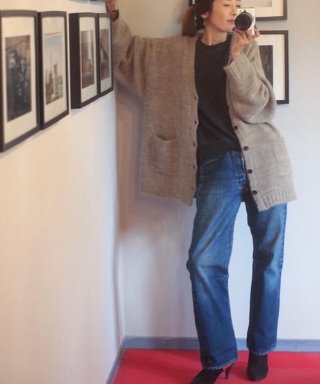 "MODEM DESIGN" Shaggy Mohair Cardigan