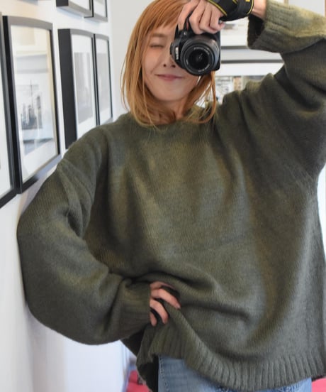 "MODEM DESIGN" Mohair Mix Crew Knit