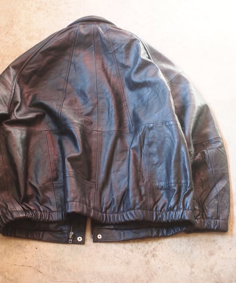 "MODEM DESIGN"Reproduct Leather Blouson