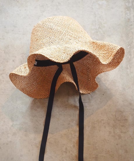"RUMBLE RED"Waving Rafia Hat