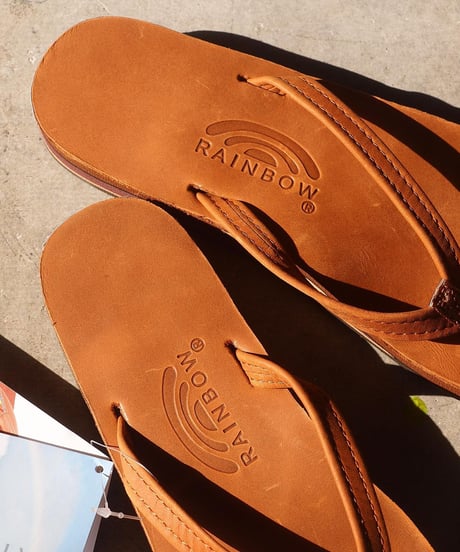 "RAINBOW SANDALS"Classic Leather Double Layer Sandal