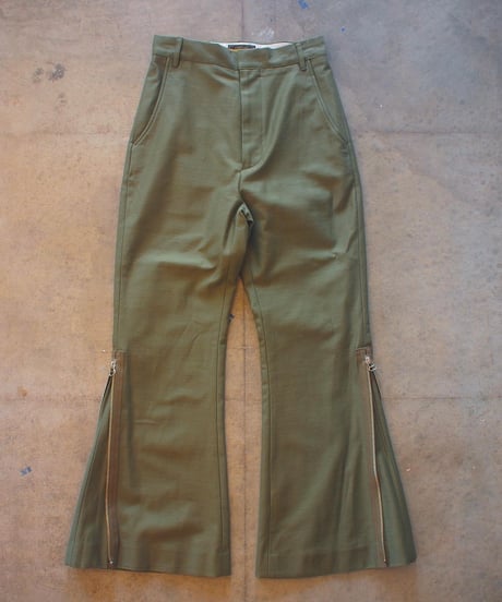 "RUMBLE RED"Military Flare Pants