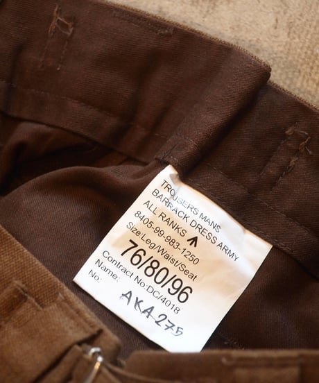 "BRITISH ARMY" Barrack Dress Trousers