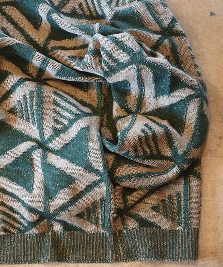 "MODEM DESIGN"  Jacquard Knit Cardigan