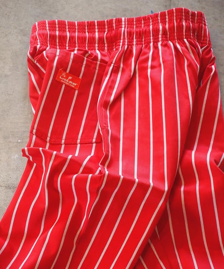 "COOKMAN" Chef Pants[Pin Strip(RED)]