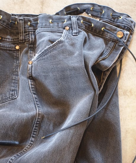"KOUHEI TERRAI" Remake Cord Pants[Black Denim①]
