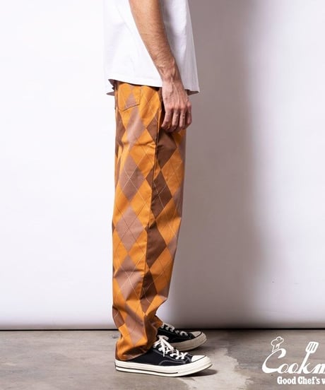 "COOKMAN" Chef Pants[Argyle Brown]