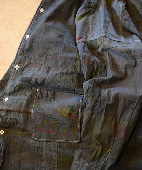 "Mr Remake man"Used Tapestry Remake Shirts[Size:3(L)]