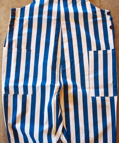 "COOKMAN" Fisherman's Bib Overall[Stripe/NAVY]