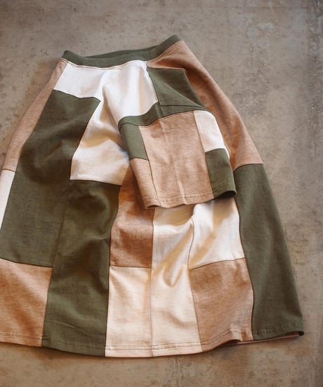 "GOOD ON"S/S STRIPE PATCH WORK TEE