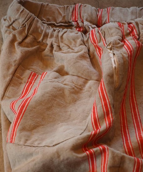 "REMAKE" Vintage Linen Easy Pants