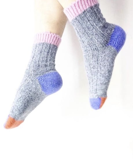 "Mauna Kea"Socks Wool 3-Sided Switching Socks