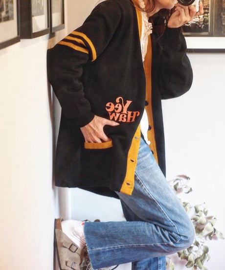 "THE DAY ON THE BEACH" Lettered Cardigan