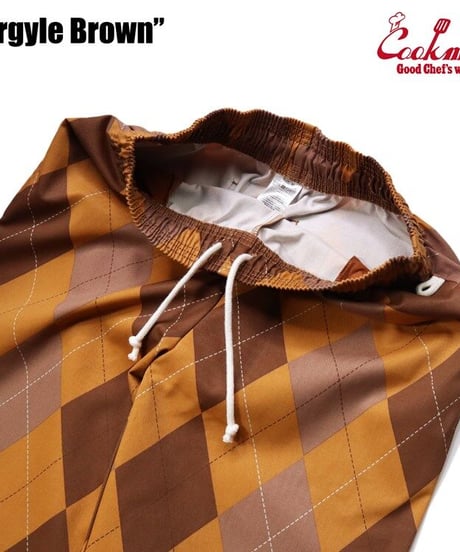 "COOKMAN" Chef Pants[Argyle Brown]